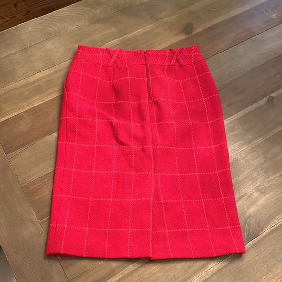 J McLaughlin, red wool pencil skirt size 4 - Picture 2 of 8
